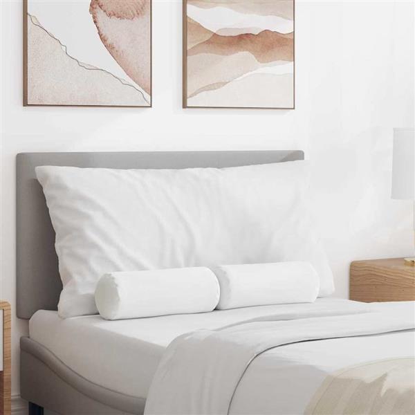 Grote foto vidaxl bolster kussens 2 pcs wit 15 x 40 cm stof huis en inrichting woningdecoratie
