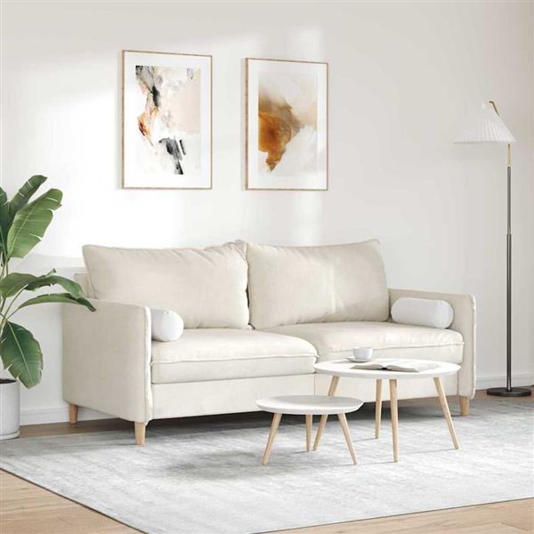 Grote foto vidaxl bolster kussens 2 pcs wit 15 x 40 cm stof huis en inrichting woningdecoratie