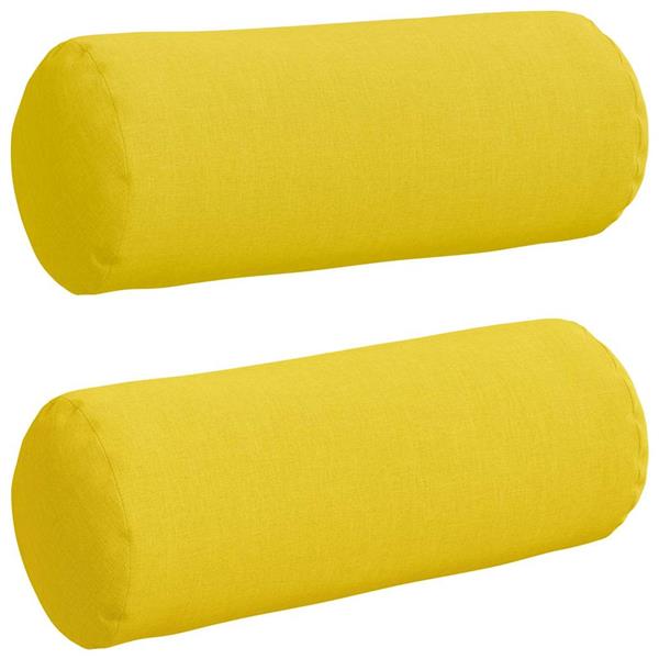 Grote foto vidaxl bolster kussens 2 pcs lichtgeel 15 x 40 cm stof huis en inrichting woningdecoratie