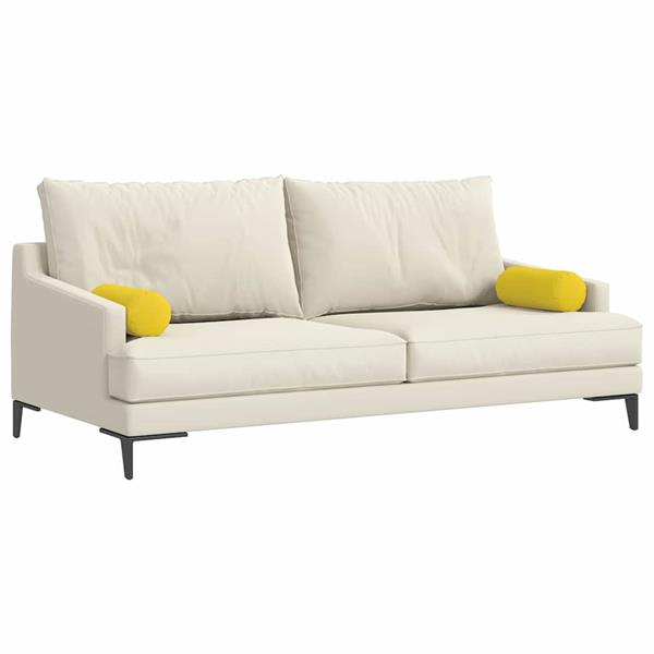 Grote foto vidaxl bolster kussens 2 pcs lichtgeel 15 x 40 cm stof huis en inrichting woningdecoratie