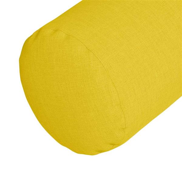 Grote foto vidaxl bolster kussens 2 pcs lichtgeel 15 x 40 cm stof huis en inrichting woningdecoratie