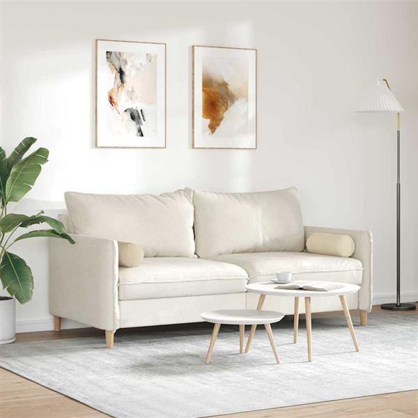 Grote foto vidaxl bolster kussens 2 pcs cr me 15 x 40 cm stof huis en inrichting woningdecoratie