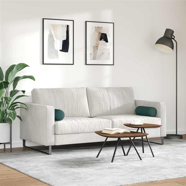 Grote foto vidaxl bolster kussens 2 pcs donkergroen 15 x 40 cm stof huis en inrichting woningdecoratie