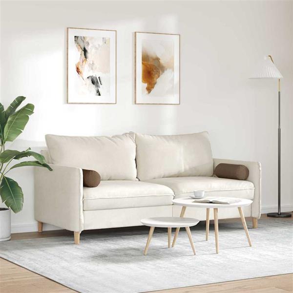 Grote foto vidaxl bolster kussens 2 pcs bruin 15 x 40 cm stof huis en inrichting woningdecoratie