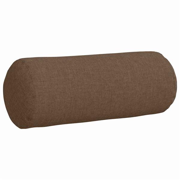 Grote foto vidaxl bolster kussens 2 pcs bruin 15 x 40 cm stof huis en inrichting woningdecoratie