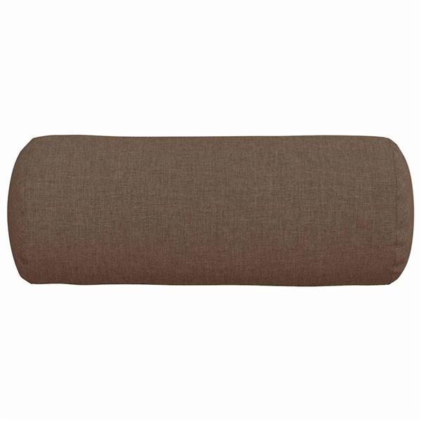 Grote foto vidaxl bolster kussens 2 pcs bruin 15 x 40 cm stof huis en inrichting woningdecoratie