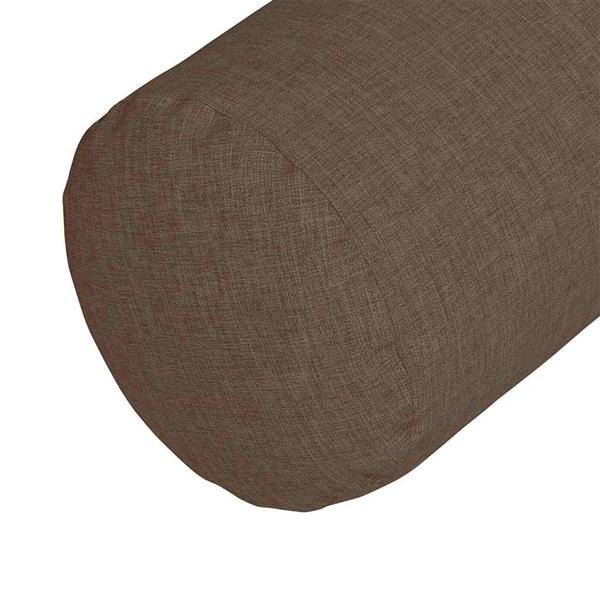 Grote foto vidaxl bolster kussens 2 pcs bruin 15 x 40 cm stof huis en inrichting woningdecoratie
