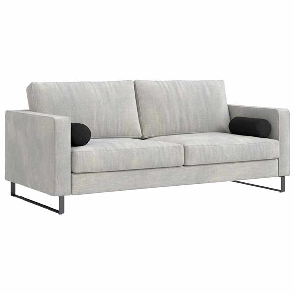 Grote foto vidaxl bolster kussens 2 pcs zwart 15 x 40 cm stof huis en inrichting woningdecoratie