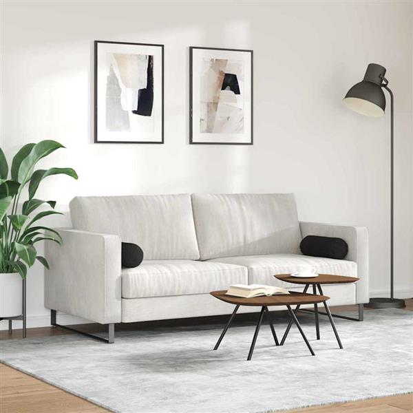 Grote foto vidaxl bolster kussens 2 pcs zwart 15 x 40 cm stof huis en inrichting woningdecoratie