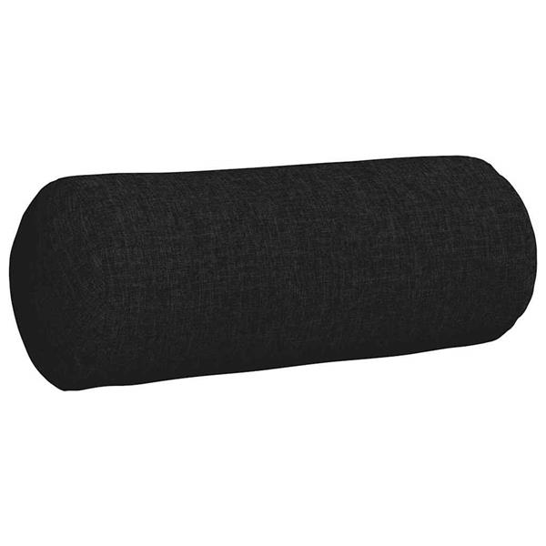 Grote foto vidaxl bolster kussens 2 pcs zwart 15 x 40 cm stof huis en inrichting woningdecoratie