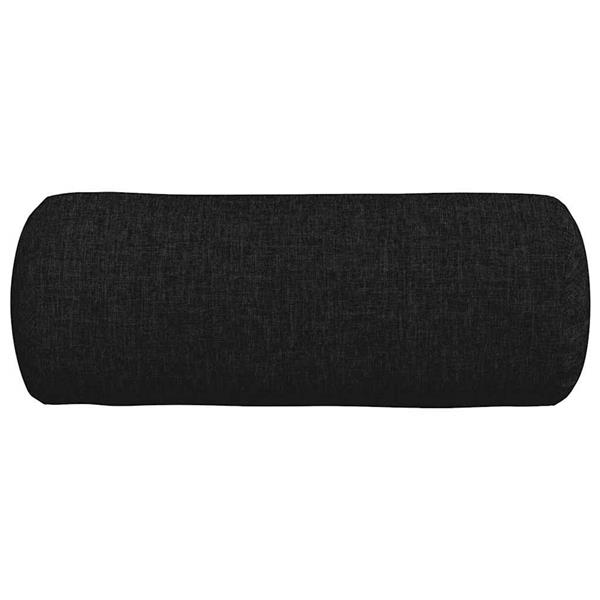 Grote foto vidaxl bolster kussens 2 pcs zwart 15 x 40 cm stof huis en inrichting woningdecoratie