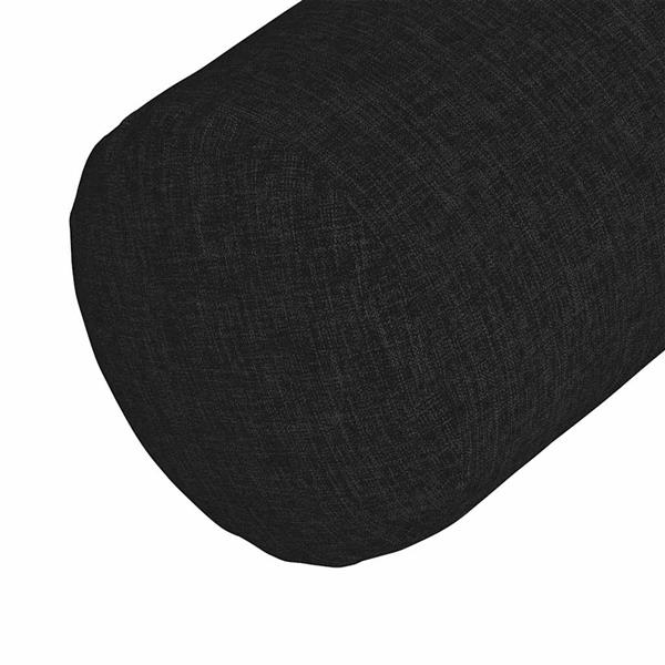Grote foto vidaxl bolster kussens 2 pcs zwart 15 x 40 cm stof huis en inrichting woningdecoratie