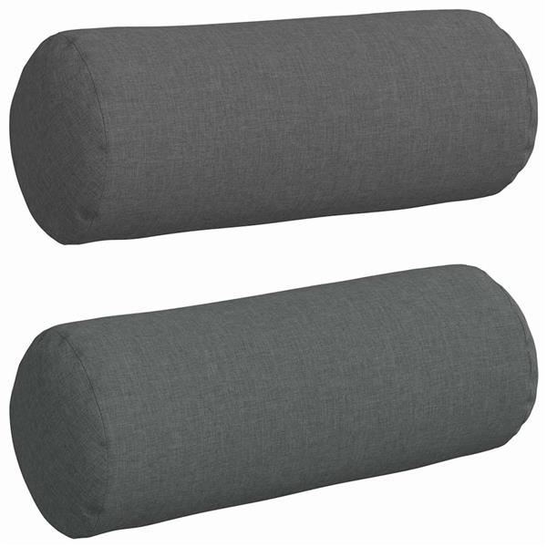 Grote foto vidaxl bolster kussens 2 pcs donkergrijs 15 x 40 cm stof huis en inrichting woningdecoratie