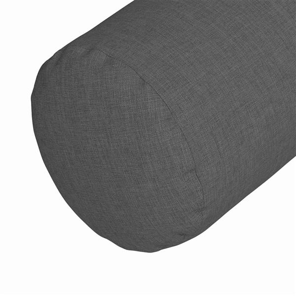 Grote foto vidaxl bolster kussens 2 pcs donkergrijs 15 x 40 cm stof huis en inrichting woningdecoratie