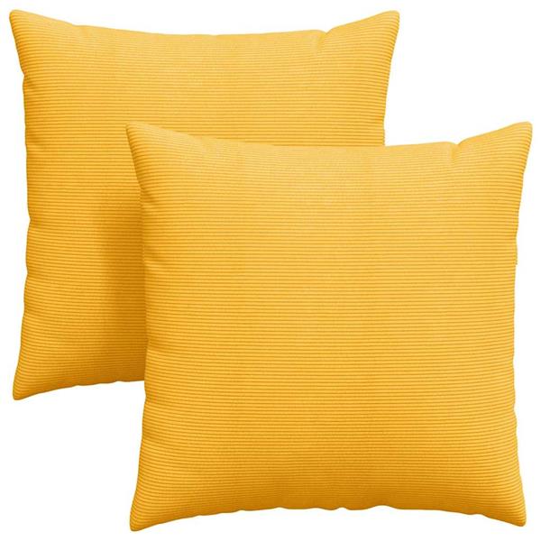 Grote foto vidaxl sofa kussens 2 pcs lichtgeel 80 x 80 cm katoen stof huis en inrichting woningdecoratie