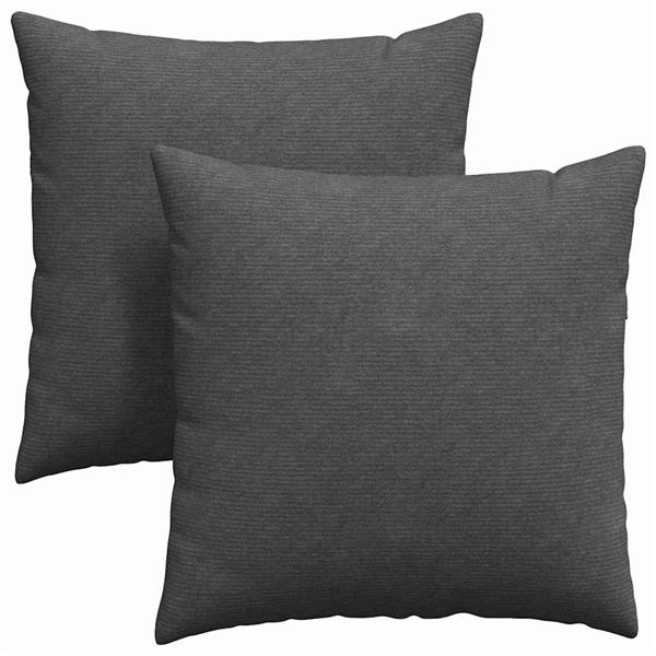 Grote foto vidaxl sofa kussens 2 pcs donkergrijs 80 x 80 cm katoen stof huis en inrichting woningdecoratie