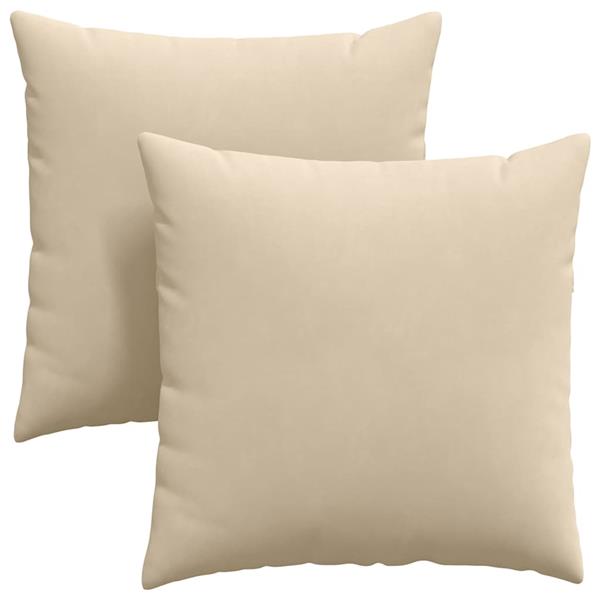 Grote foto vidaxl sofa kussens 2 pcs cr me 80 x 80 cm stof huis en inrichting woningdecoratie