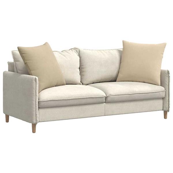 Grote foto vidaxl sofa kussens 2 pcs cr me 80 x 80 cm stof huis en inrichting woningdecoratie
