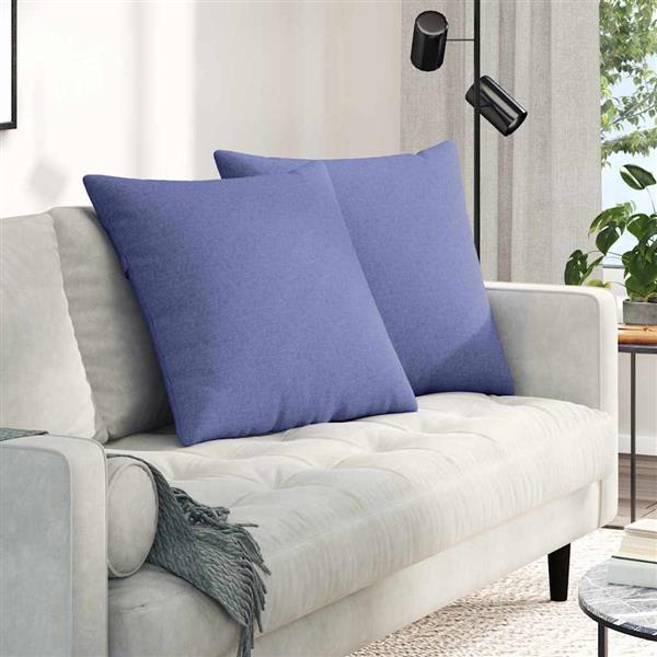 Grote foto vidaxl sofa kussens 2 pcs blauw 80 x 80 cm stof huis en inrichting woningdecoratie