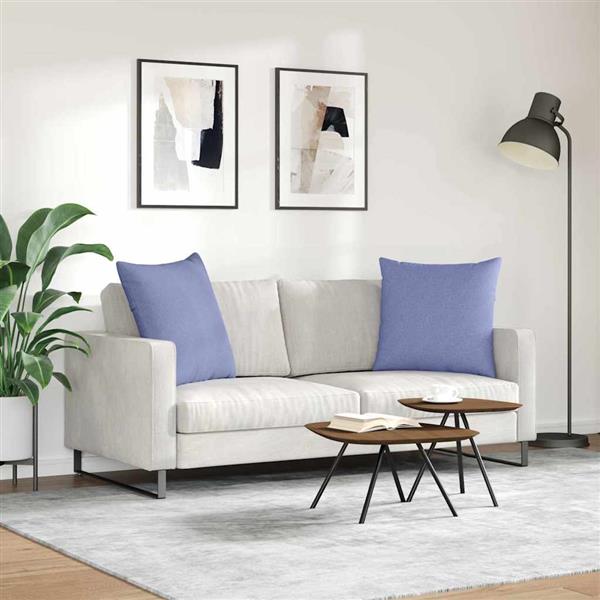 Grote foto vidaxl sofa kussens 2 pcs blauw 80 x 80 cm stof huis en inrichting woningdecoratie