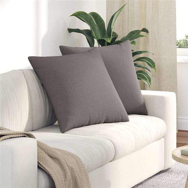 Grote foto vidaxl sofa kussens 2 pcs taupe 80 x 80 cm stof huis en inrichting woningdecoratie