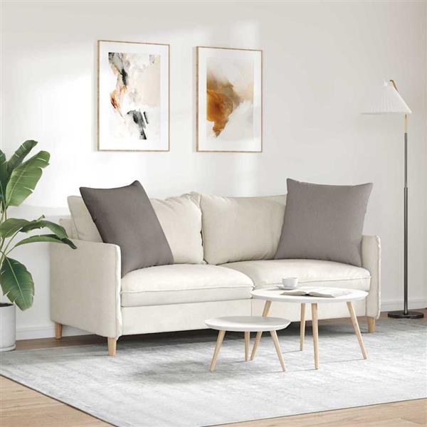 Grote foto vidaxl sofa kussens 2 pcs taupe 80 x 80 cm stof huis en inrichting woningdecoratie