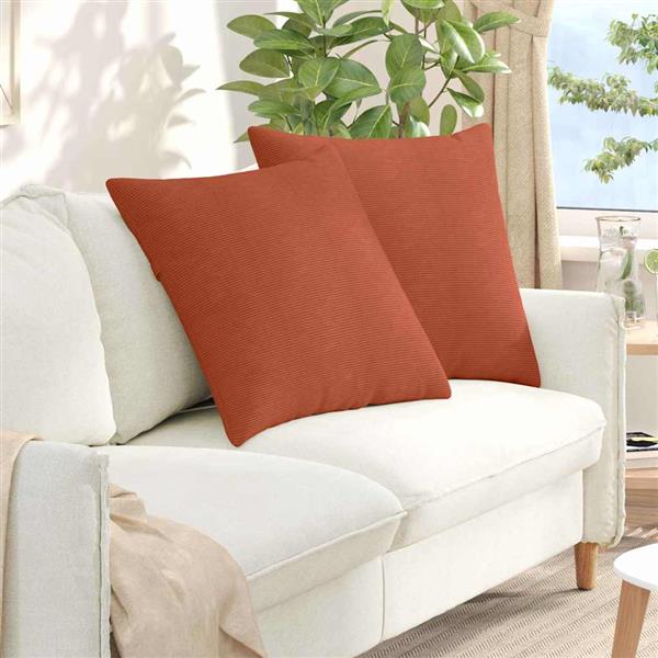 Grote foto vidaxl sofa kussens 2 pcs rood oranje 60 x 60 cm katoen stof huis en inrichting woningdecoratie