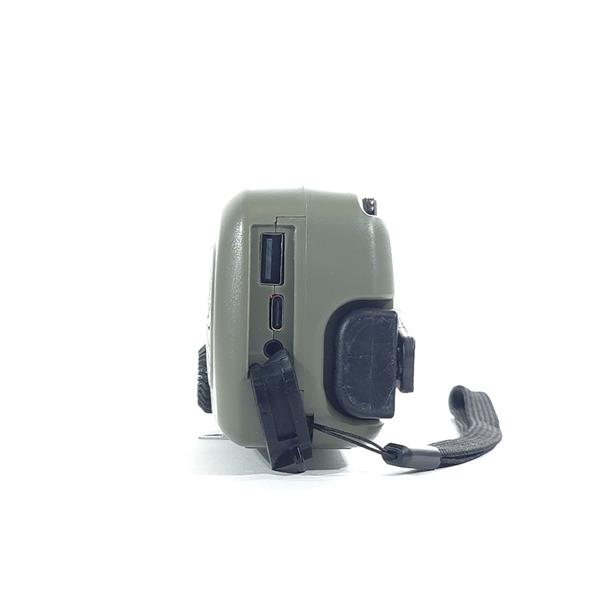 Grote foto slimlogy r3 mini 2000 mah noodradio nood zaklamp laadbaar met crank olijfgroen telecommunicatie batterijen en accu