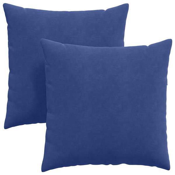 Grote foto vidaxl sofa kussens 2 pcs politieblauw 60 x 60 cm katoen stof huis en inrichting woningdecoratie