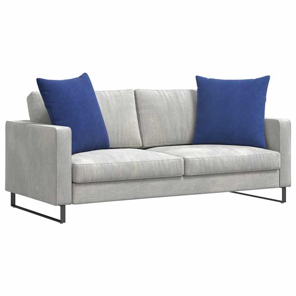 Grote foto vidaxl sofa kussens 2 pcs politieblauw 60 x 60 cm katoen stof huis en inrichting woningdecoratie