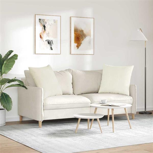 Grote foto vidaxl sofa kussens 2 pcs cr me 60 x 60 cm katoen stof huis en inrichting woningdecoratie
