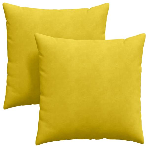 Grote foto vidaxl sofa kussens 2 pcs geel 60 x 60 cm katoen stof huis en inrichting woningdecoratie