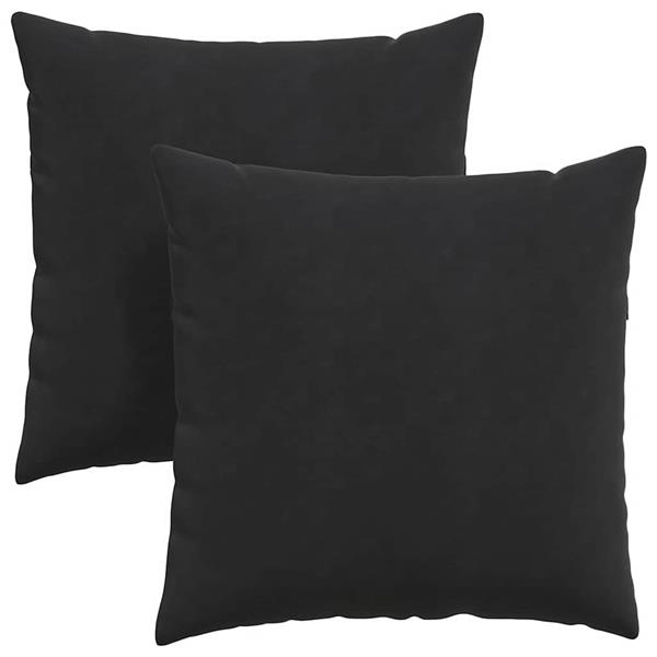 Grote foto vidaxl sofa kussens 2 pcs zwart 60 x 60 cm katoen stof huis en inrichting woningdecoratie