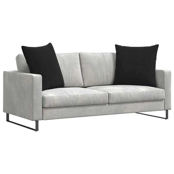 Grote foto vidaxl sofa kussens 2 pcs zwart 60 x 60 cm katoen stof huis en inrichting woningdecoratie