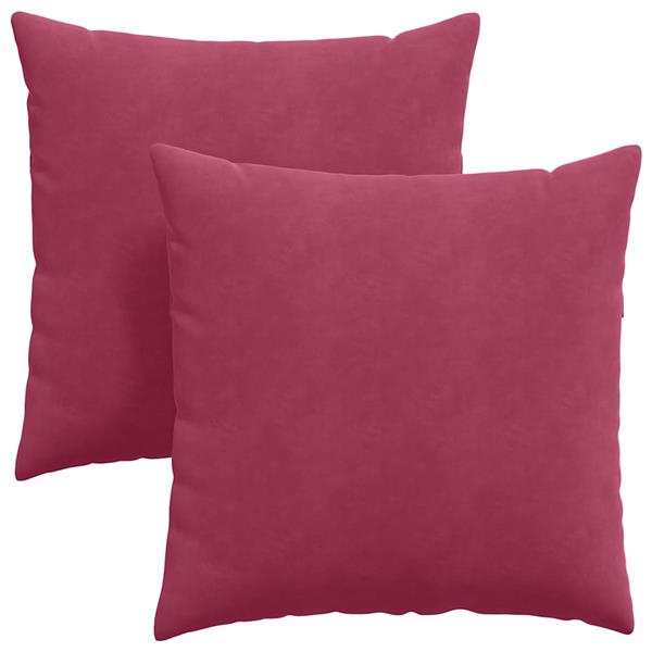 Grote foto vidaxl sofa kussens 2 pcs wijnrood 60 x 60 cm katoen stof huis en inrichting woningdecoratie