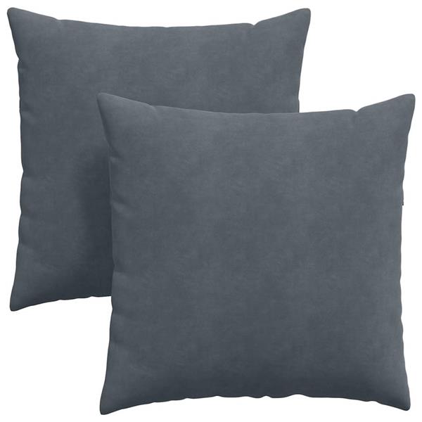 Grote foto vidaxl sofa kussens 2 pcs donkergrijs 60 x 60 cm katoen stof huis en inrichting woningdecoratie