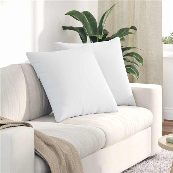 Grote foto vidaxl sofa kussens 2 pcs wit 60 x 60 cm stof huis en inrichting woningdecoratie