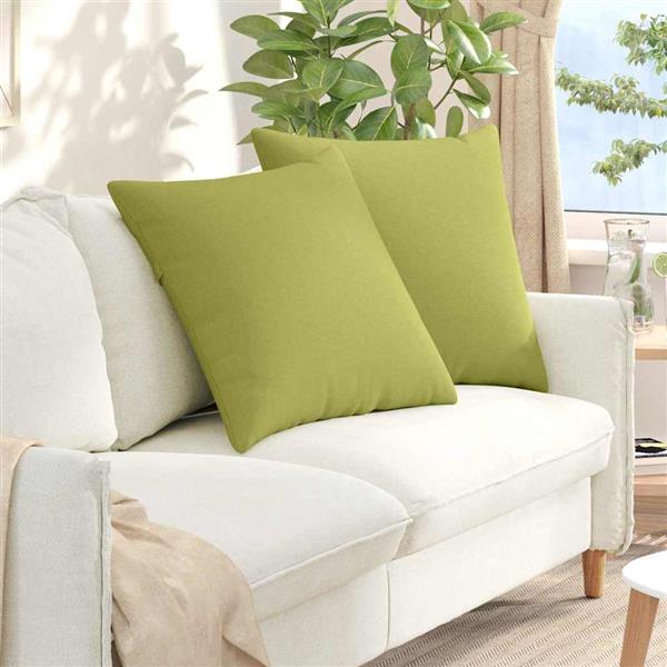 Grote foto vidaxl sofa kussens 2 pcs lichtgroen 60 x 60 cm stof huis en inrichting woningdecoratie