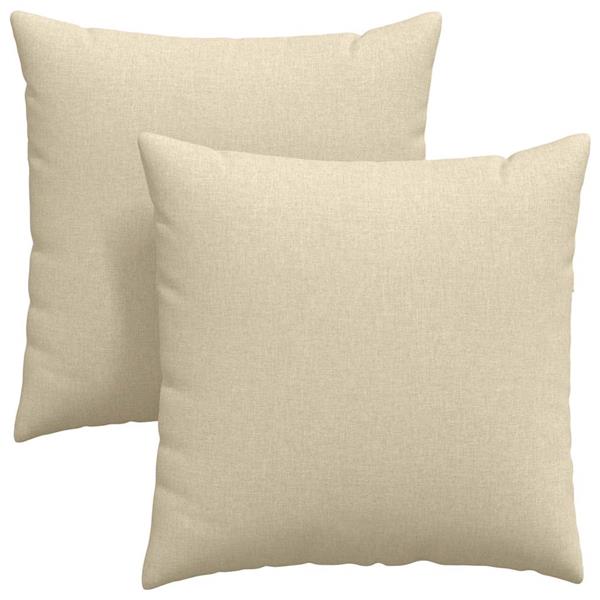 Grote foto vidaxl sofa kussens 2 pcs cr me 60 x 60 cm stof huis en inrichting woningdecoratie