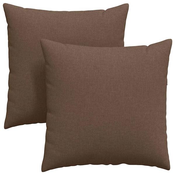 Grote foto vidaxl sofa kussens 2 pcs bruin 60 x 60 cm stof huis en inrichting woningdecoratie
