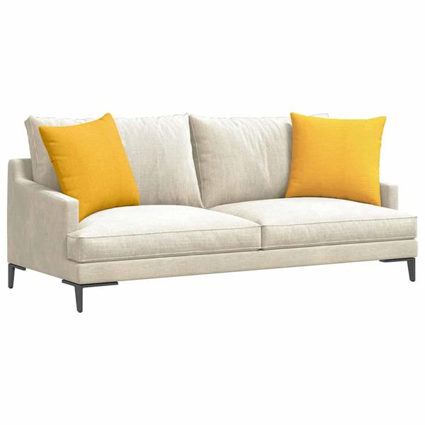 Grote foto vidaxl sofa kussens 2 pcs lichtgeel 50 x 50 cm katoen stof huis en inrichting woningdecoratie