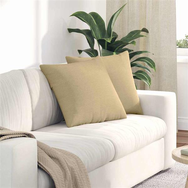 Grote foto vidaxl sofa kussens 2 pcs grijs groen 50 x 50 cm katoen stof huis en inrichting woningdecoratie