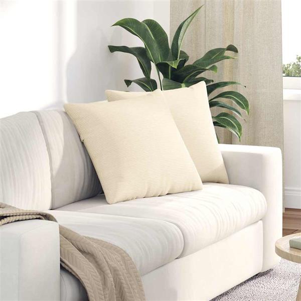 Grote foto vidaxl sofa kussens 2 pcs cr me 50 x 50 cm katoen stof huis en inrichting woningdecoratie