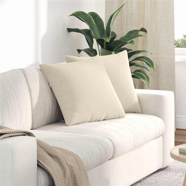 Grote foto vidaxl sofa kussens 2 pcs beige 50 x 50 cm stof huis en inrichting woningdecoratie