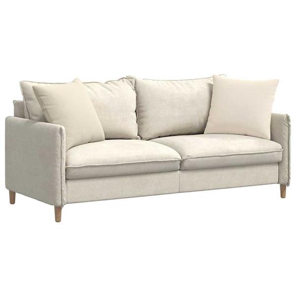 Grote foto vidaxl sofa kussens 2 pcs beige 50 x 50 cm stof huis en inrichting woningdecoratie
