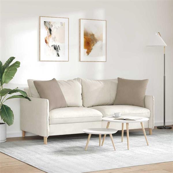 Grote foto vidaxl sofa kussens 2 pcs taupe 50 x 50 cm stof huis en inrichting woningdecoratie