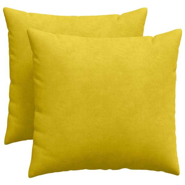 Grote foto vidaxl sofa kussens 2 pcs geel 50 x 50 cm katoen stof huis en inrichting woningdecoratie
