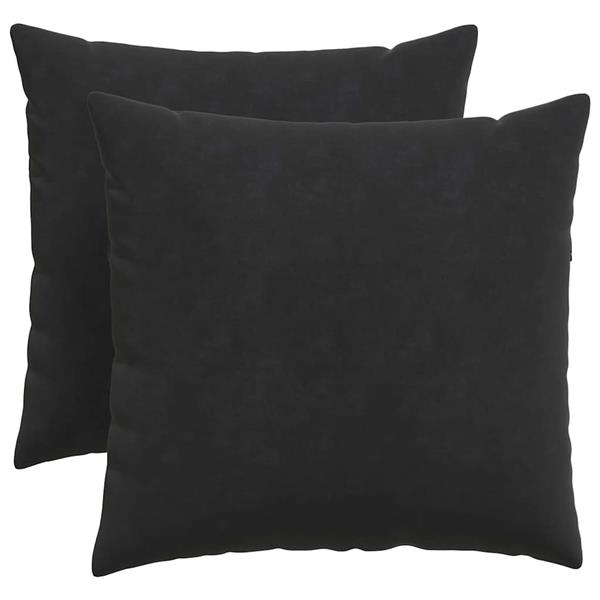 Grote foto vidaxl sofa kussens 2 pcs zwart 50 x 50 cm katoen stof huis en inrichting woningdecoratie