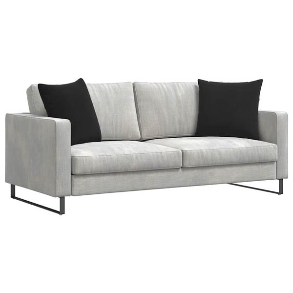 Grote foto vidaxl sofa kussens 2 pcs zwart 50 x 50 cm katoen stof huis en inrichting woningdecoratie