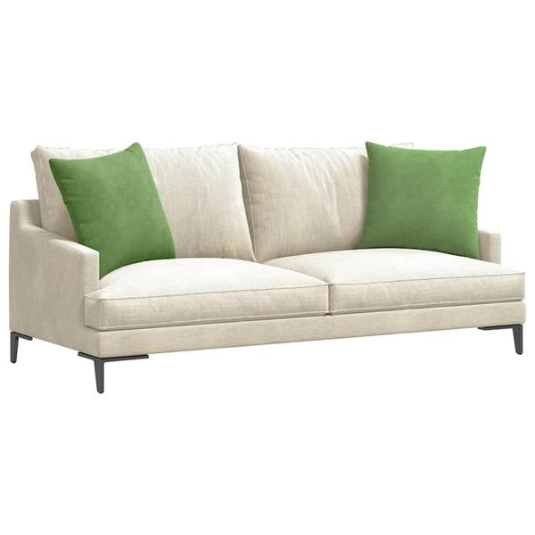 Grote foto vidaxl sofa kussens 2 pcs lichtgroen 50 x 50 cm katoen stof huis en inrichting woningdecoratie